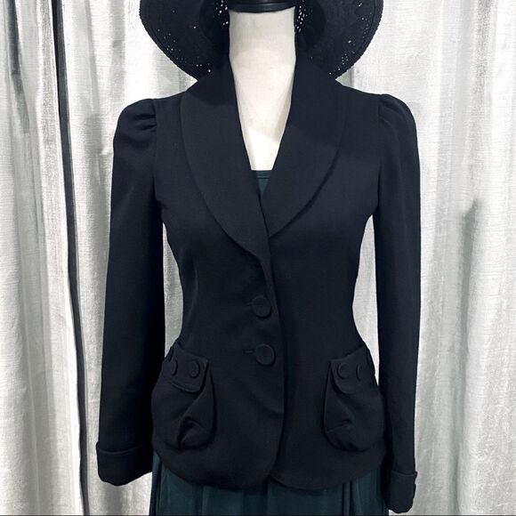 🌟 MARC by MARC JACOBS Peplum Waist Button Blazer - Picture 1 of 6